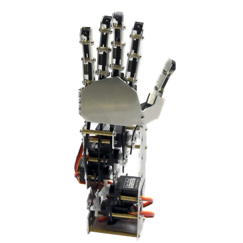 아두이노 로봇 손 (왼쪽 + 오른쪽 )/ 5DOF Humanoid Five Fingers Metal Manipulator Arm Left + Right Hand with GS9018 Servos for Robot DIY