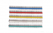 2.54mm Single Row Male 1X40 Pin Header Strip Blue red yellow white green