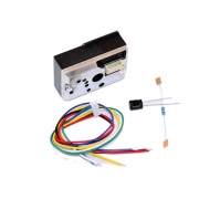 아두이노 미세먼지센서 / GP2Y1010AU0F Compact Optical Dust Sensor Smoke Particle Sensor, PM2.5 Air Quality Testing (With Cable, Resistor, Capacitor)