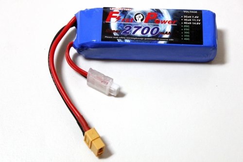 리포 배터리 2700 mAh / Li-Po 3S 11.1V 2700 mAh 30c XT60 Plug